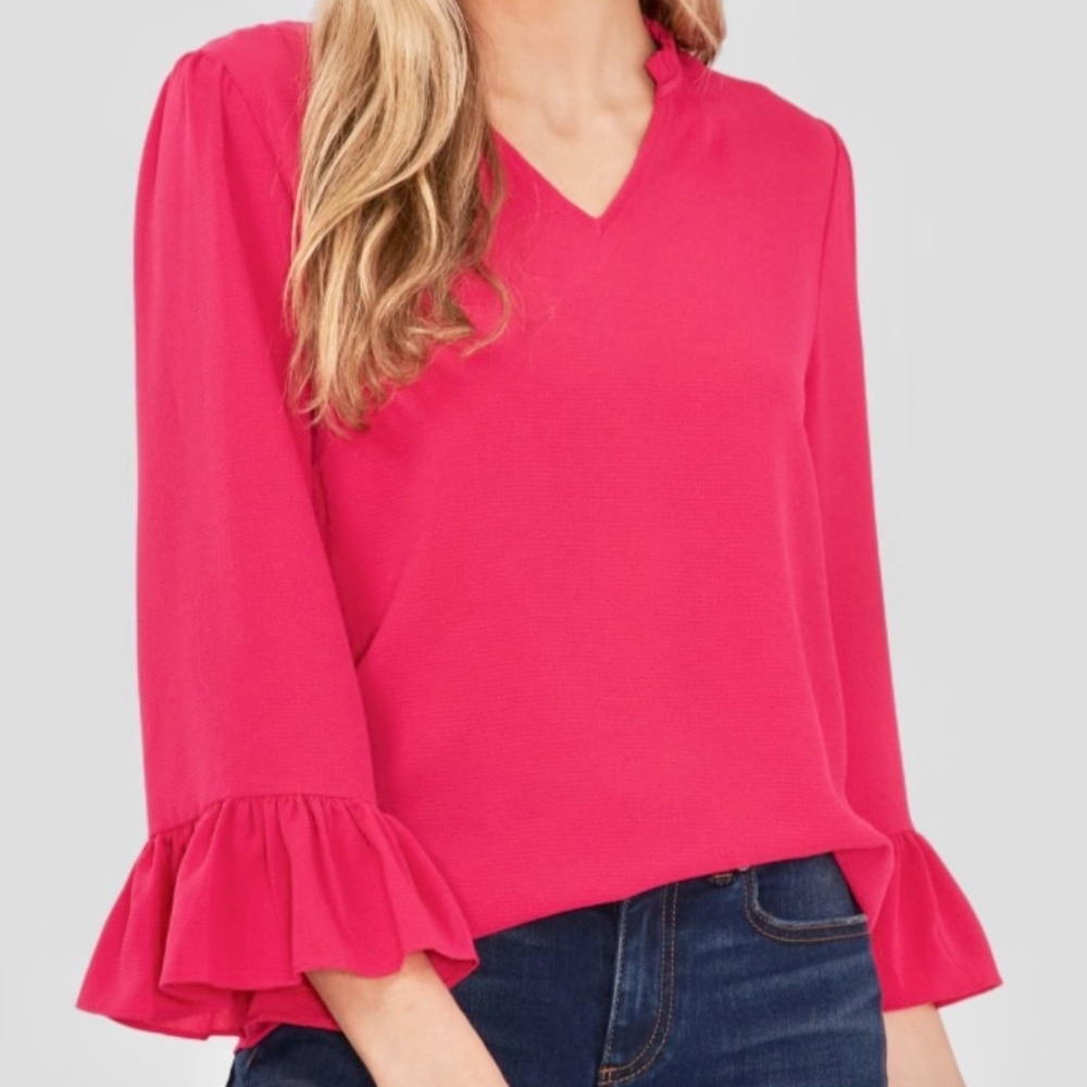 Like New CeCe Pink Crepe Blouse XXL